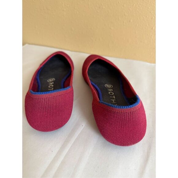 Rothy's The Flat Shoes Round Toe Red  Upper  Womens Size 6.5 - Picture 5 of 11